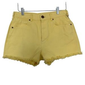 Billabong X Wrangler High Waisted Denim Shorts Cut-off